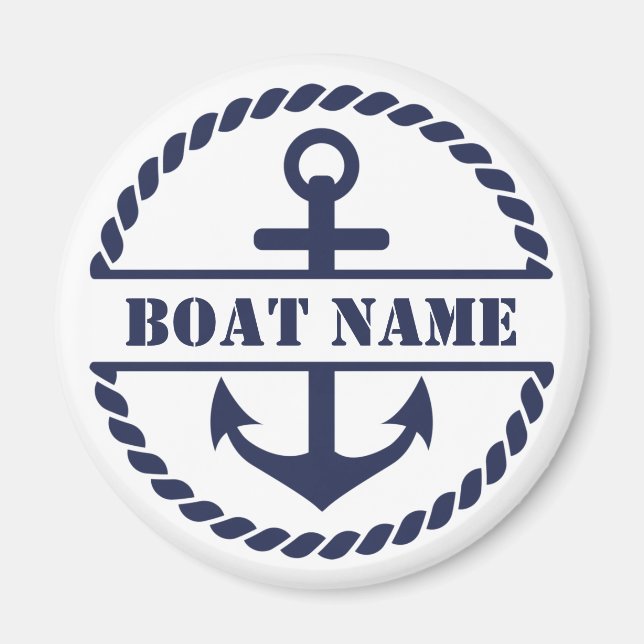 Nautical Blue Anchor Magnet (Front)