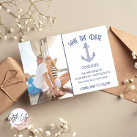 Nautical Blue Anchor Photo Wedding