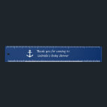 Nautical Blue and White Anchor Baby Shower Favour Ruler<br><div class="desc">This blue ruler has a white anchor on it. You can personalise the text with the honoree's name. This ruler thanks the baby shower guests for coming.</div>