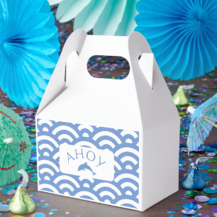 Nautical Blue Boho Baby Shower Favour Box