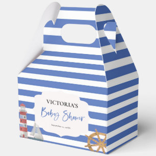 Nautical Blue Boy Baby Shower Favour Box