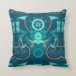 Nautical Blue Design Cushion
