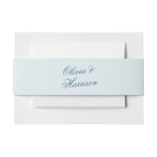 Nautical Blue Elegant Wedding Belly Band Invitation Belly Band