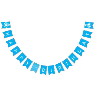 Nautical Blue Happy Birthday Anchor  Bunting