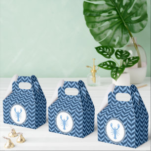 Nautical Blue Lobster coastal Favour Box