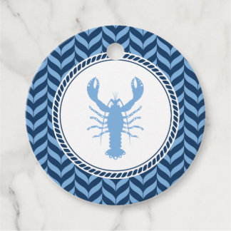 Nautical Blue Lobster coastal Favour Tags