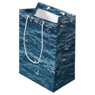Nautical Blue Ocean Water Medium Gift Bag