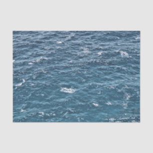 Nautical Blue Ocean Water Tissue Paper