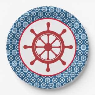 Nautical Blue Paper Plate