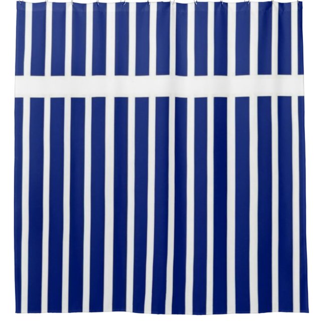 Nautical Blue Shower Curtain (Front)