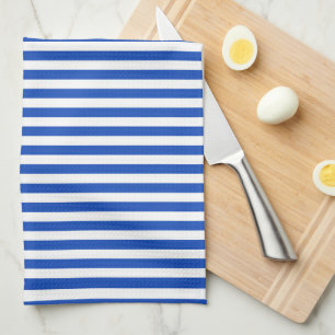 Nautical Blue Stripes Tea Towel