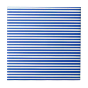 Nautical Blue Stripes Tile