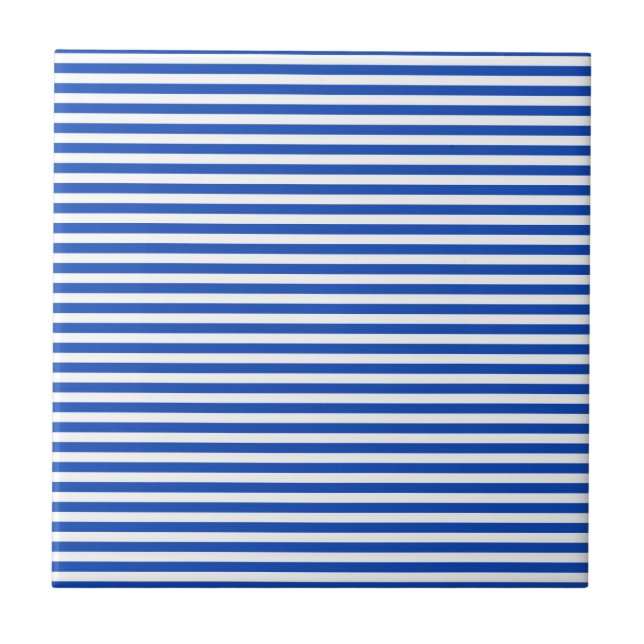 Nautical Blue Stripes Tile (Front)