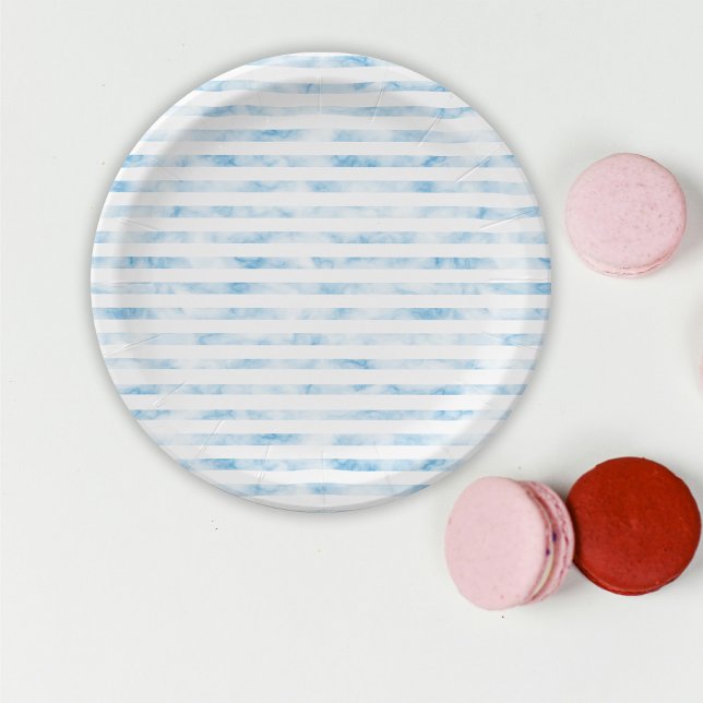 Nautical Blue Wave  Paper Plate (Creator Uploaded)