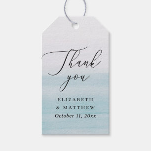 Nautical Blue Wedding Thank You   Elegant Coastal Gift Tags