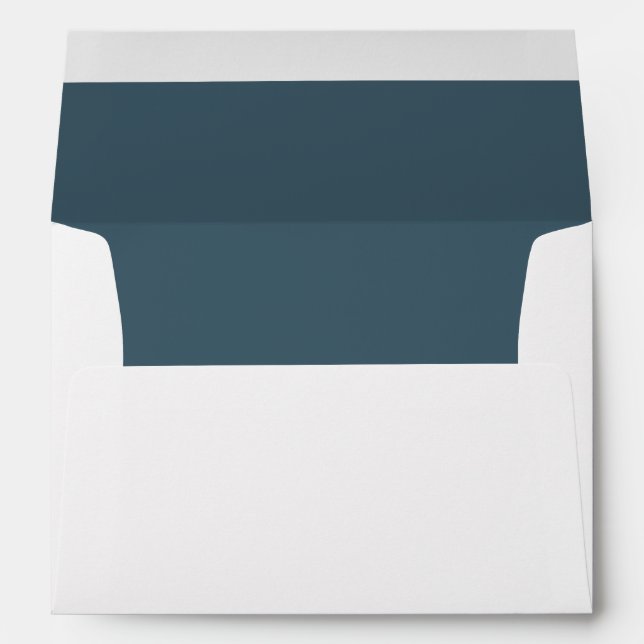 Nautical Blue | White with Blue Liner Personalised Envelopes (Back (Bottom))