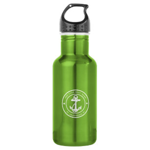 Nautical Boat Anchor and Name Custom 532 Ml Water Bottle
