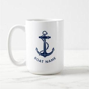 Nautical Boat Anchor Beach Trip Custom Coffee Mug