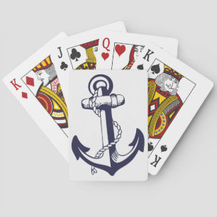 Nautical Boat Anchor Bicycle Playing Cards