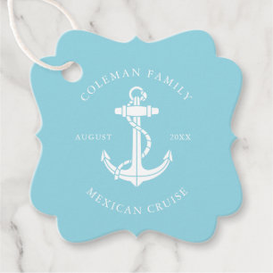 Nautical Boat Anchor Custom Favour Tags