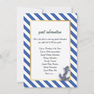Nautical Boat Anchor Fabulous Sailing Wedding Invitation