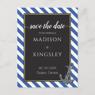 Nautical Boat Anchor Fabulous Sailing Wedding Postcard