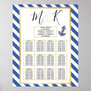 Nautical Boat Anchor Fabulous Sailing Wedding Poster