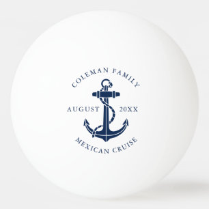 Nautical Boat Anchor Family Cruise Beach Ping Pong Ball
