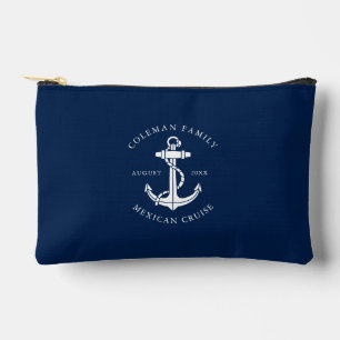Nautical Boat Anchor Family Cruise Custom Accessory Pouch