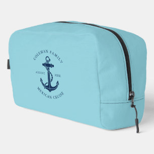 Nautical Boat Anchor Family Cruise Custom Swag Dopp Kit