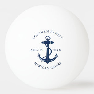 Nautical Boat Anchor Family Cruise Custom Swag Ping Pong Ball