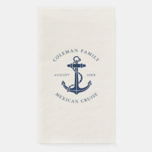 Nautical Boat Anchor Family Reunion Custom Napkin