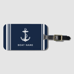 Nautical Boat Anchor Minimalist Custom Luggage Tag