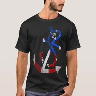 Nautical boat anchor Puerto Rico Rican Flag ocean T-Shirt