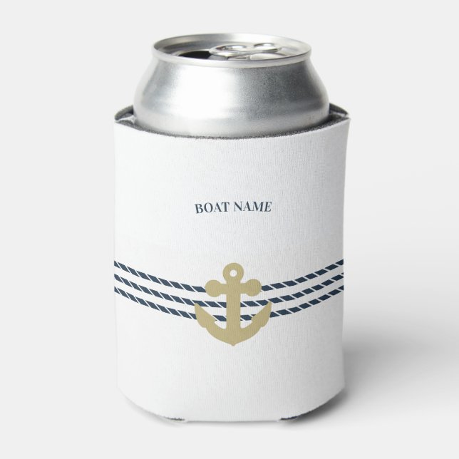 Nautical Boat Anchor,Rope Can Cooler (Can Front)