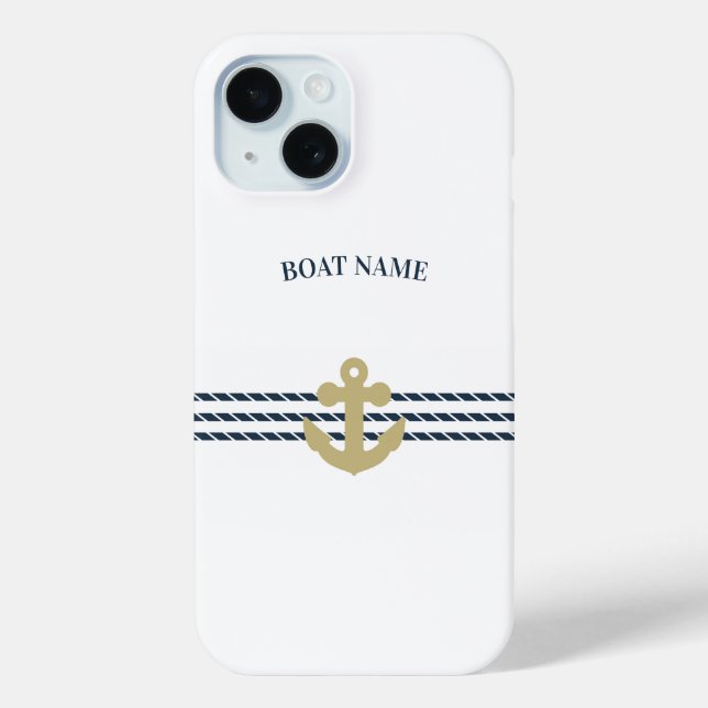 Nautical Boat Anchor,Rope Case-Mate iPhone Case (Back)