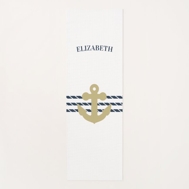 Nautical Boat Anchor,Rope Yoga Mat (Front)