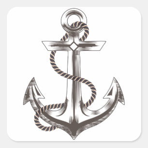 Nautical Boat Anchor Sticker / Seal