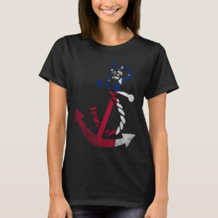 Nautical boat anchor Texas Texan Flag ocean Fishin T-Shirt