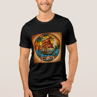 #Nautical #Boat Design T-Shirt for Men/Women" Tri-Blend Shirt
