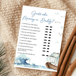 Nautical Boat Guess Who Mummy or Daddy Game