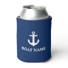 Nautical Boat Name Anchor Navy Blue
