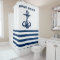 Nautical Boat Name,Anchor Navy Blue White Stripes
