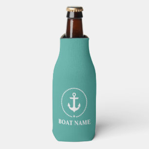 Nautical Boat Name Anchor Rope Bottle Cooler