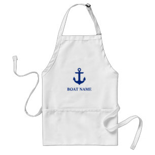 Nautical Boat Name Anchor Standard Apron