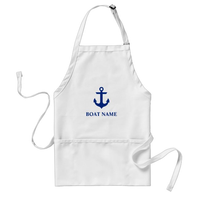 Nautical Boat Name Anchor Standard Apron (Front)