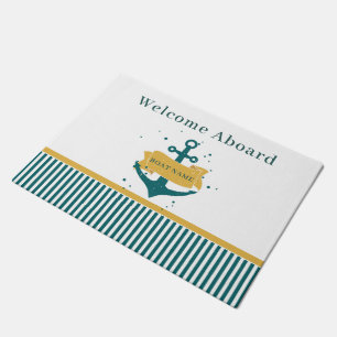 Nautical Boat Name Personalised Doormat