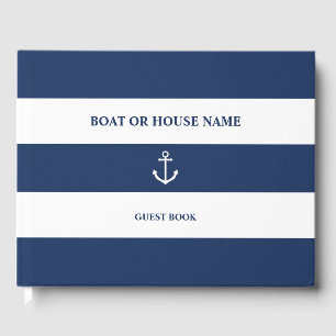 Nautical Boat or Beach House Guest Book