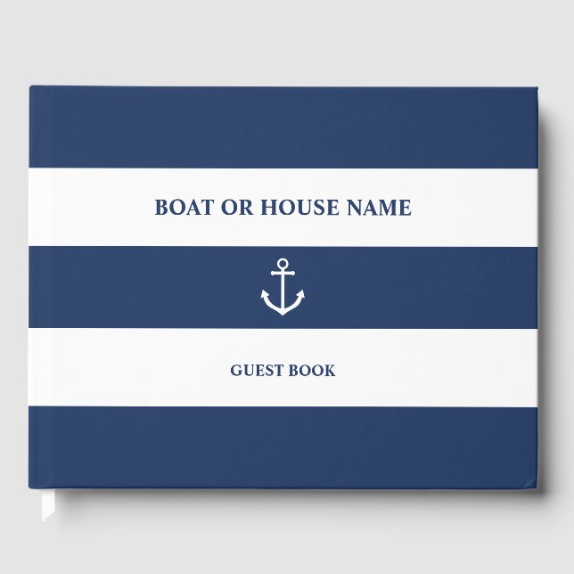 Nautical Boat or Beach House Guest Book (Front)