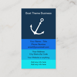 Nautical Boat Theme Deisgn Business Card